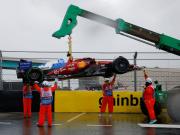 F1 GP de Miami: Charles Leclerc tocó la pared con su Ferrari en la vuelta previa y se quedó sin Sprint Race