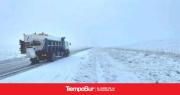 Vialidad Provincial realizó tareas de despeje de nieve en diferentes rutas