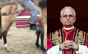 Arriba de un caballo: furor por la foto del Papa León XIV que se hizo viral