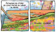 Pintar un lienzo, la nueva tira de Chelo Candia en el Voy llena de colores