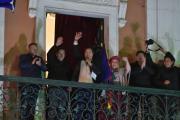 Arce ratifica su llamado a la unidad desde el balcón del Palacio Quemado
