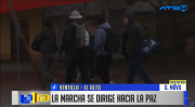 La marcha en respaldo a Evo Morales se aproxima a la ciudad de La Paz