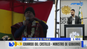 Gobierno advierte que Morales será detenido si transita por La Paz