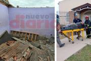 Demolía un techo que terminó cediendo: fue tapado por los escombros y vive de milagro