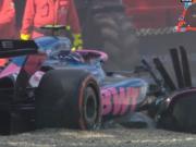 Franco Colapinto destrozó su Alpine en la Q1 del GP de Emilia Romagna cuando buscaba mejorar su tiempo: se pegó contra un muro a la salida de Tamburello