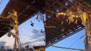 Un buque de la Marina mexicana chocó contra el puente de Brooklyn: hay 2 muertos y 22 heridos
