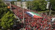 Protesta masiva: La Haya se tiñe de rojo por el genocidio en Gaza