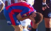 Desconsolador llanto del Pocho Cerutti en el partido de San Lorenzo vs Platense