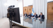 Zoom por los “dólares del colchón”: Francos y Caputo explicaron el plan a Orrego y otros gobernadores