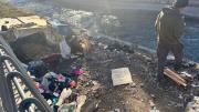 Desalojaron a varias personas en situación de calle que vivía debajo del Cacique Guaymallén