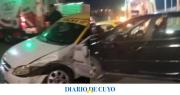 Fuerte choque en Concepción dejó a un taxista malherido