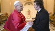 Milei se reunió con León XIV en el Vaticano