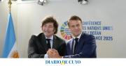 Javier Milei se reunió con Emmanuel Macron en Francia en un encuentro de la ONU