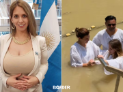 Celeste Ponce compartió su bautismo evangélico en el río Jordán