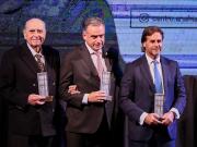 El presidente de Uruguay y dos de sus antecesores en un acto con una condena a los que atacan la libertad de expresión