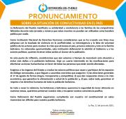 PRONUNCIAMIENTO SOBRE LA SITUACIÓN DE CONFLICTIVIDAD EN EL PAÍS