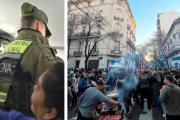 Las fuerzas de seguridad nacionales requisaron micros y automóviles
