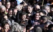 Kicillof marchó con una columna propia y habló de lista conjunta