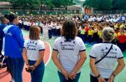 Entregan primera etapa de la cancha deportiva en la Escuela Rubén Darío