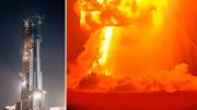 La explosión de un cohete de Elon Musk