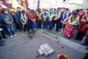 Arce entrega en Tiahuanacu una unidad educativa, enlosetado y pavimentado por más de Bs 12 millones