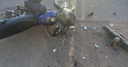 Un fuerte choque en Ruta 20 terminó con un motociclista gravemente herido
