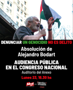 Audiencia Pública en el Congreso en defensa de Alejandro Bodart y la causa palestina