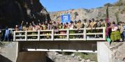 Palca inaugura 3 puentes vehiculares para aumentar la venta de su producción en el mercado