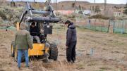 Trabajos de ampliación en el viñedo del Punto Orgánico