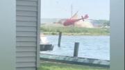 Helicóptero de estrella frente a un restaurante en Michigan: habían cuatro personas abordo
