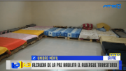 Albergue transitorio en la Terminal de Buses de La Paz cumple su segundo día de atención