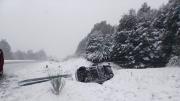 Riesgo de vuelcos y despistes en la Ruta 40: los tramos más complicados por la nieve y formación de hielo