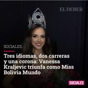 ¿Te das cuenta que la nueva miss Bolivia es más preparada que el 98% de los candidatos a parlamentarios del país?