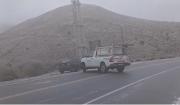Video: una camioneta se deslizó sobre el hielo en la ruta 307, camino a El Infiernillo