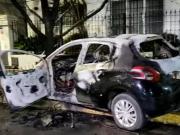 Persecución, choque y un auto prendido fuego: el robo que empezó en San Martín y terminó en Núñez