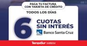 SPSE lanza nuevo plan de pago en cuotas sin interés con tarjeta del Banco Santa Cruz