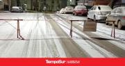 Calles cerradas ante nevadas y escarcha en Puerto Deseado