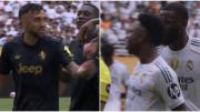 Insultos, miradas filosas y tensión: el picante cruce entre Nico González y Vinícius Junior