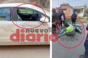 Mujer de 30 años iba en contramano, chocó a un auto y terminó internada
