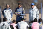 Con Marcos Rojo presente, Boca volvió a las prácticas