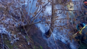 Rebrote de incendio por ignición de carbón mineral en El Bolsón