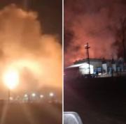 Incendio en una planta de gas en Neuquén este miércoles, cerca de la Ruta 51: acuden varias dotaciones de bomberos