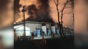 Incendio en la planta de TGS camino a Mari Menuco