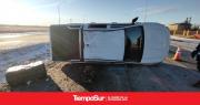 Despiste y vuelco sobre Ruta Nacional N3