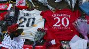 El Liverpool retiró el número 20 del fallecido delantero Diogo Jota  