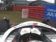 GP de Gran Bretaña: el insólito accidente de Ollie Bearman en el ingreso a boxes