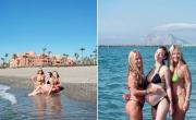 Las trillizas de Oro posaron en bikini en las playas españolas y causaron furor