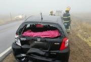 Choque sobre Ruta 237 en Neuquén: así se veía la densa neblina cerca de Piedra del Águila