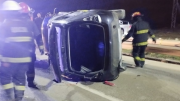 Conductor alcoholizado volcó en la Ruta 3 cerca del Predio Ferial