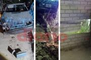 Pudo ser una tragedia: auto subió a la vereda, volteó un árbol y destruyó una tapia